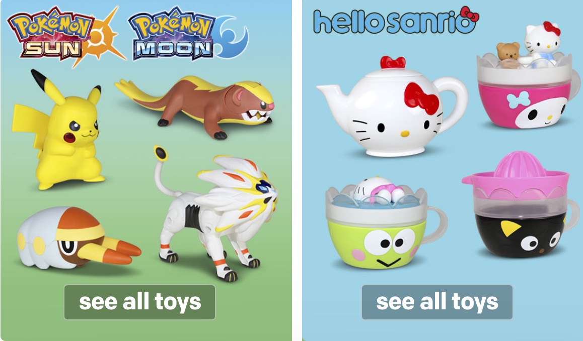 names of mcdonald's pokemon toys