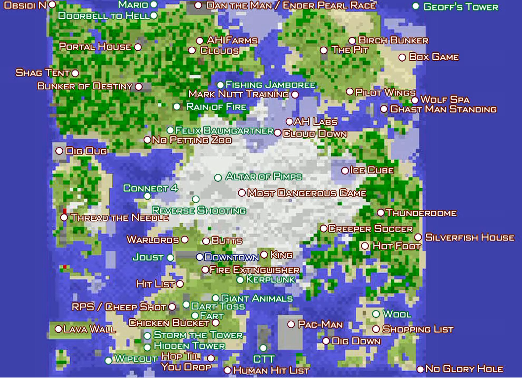 minecraft achievement city map