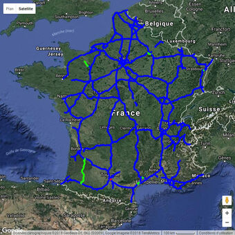 carte des autoroutes françaises