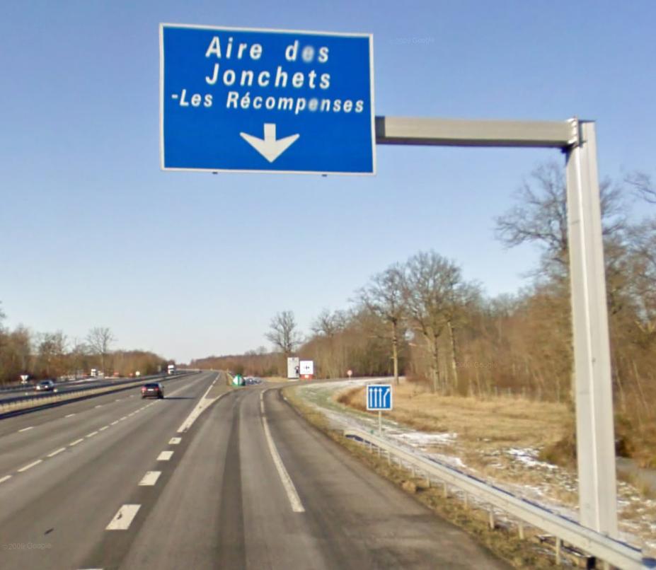 Panneaux Da32 Signalisation avancée d'affectation de voies d'entrée d'aires de service ou de