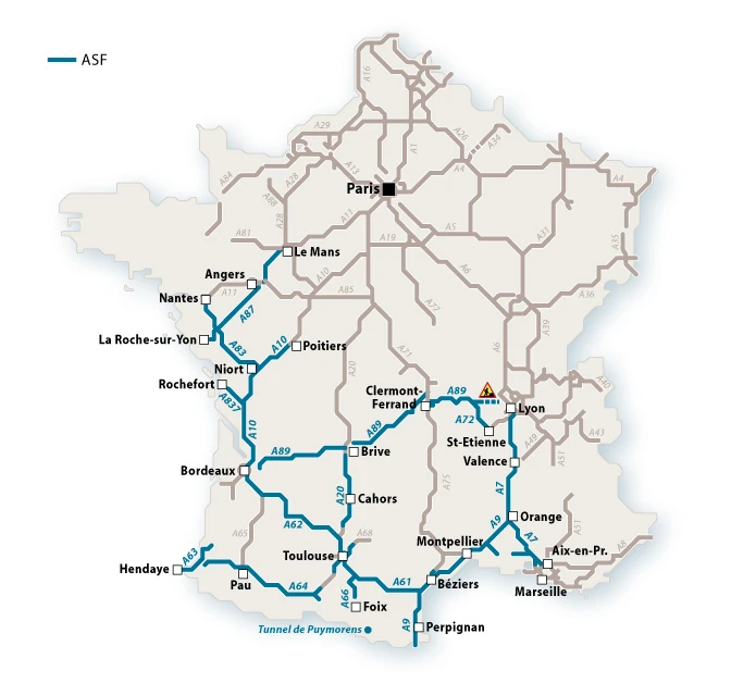 Plan Des Autoroutes Du Sud De La France