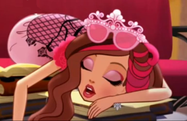 Image - Briar sleeping on her study book - Briar's Study Party.png