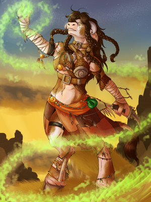 Commission tauren shaman by celestialess-d5hdklb