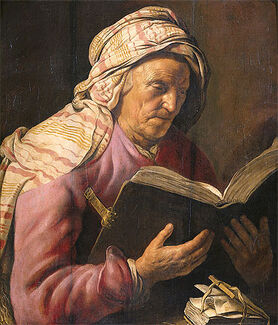 Rembrandt Old Woman Reading 1625