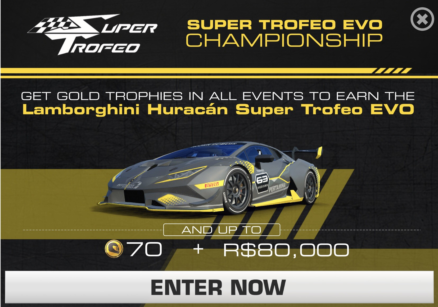 Lamborghini Hurac 225 N Super Trofeo Evo Championship Real
