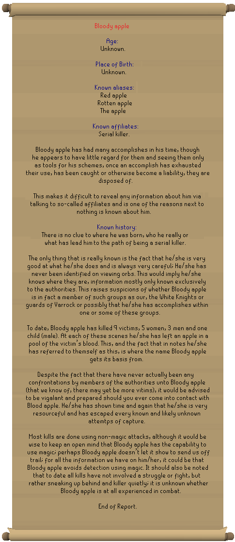Bloody Apple Dossier