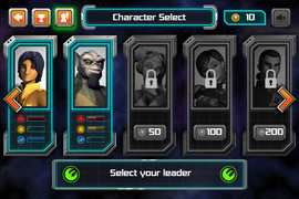 Selecting menu Strike