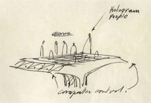 Pirate ship hologram game sketch