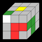 F2L edgepiece solved (correct)