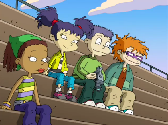 Image - Tommy, Kimi, Chuckie, Susie at bleachers.png | Rugrats Wiki ...