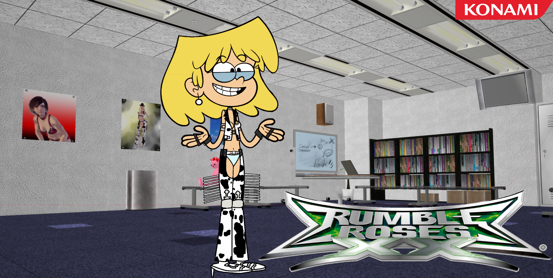 Image - Lori Loud as Dixie Clemets doing a pose in the locker room.png | The Rumble Roses Wiki ...