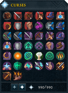 Ancient Curses interface
