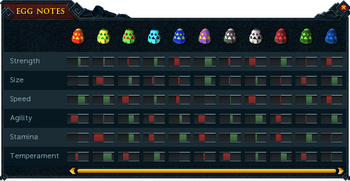 Egg notes interface