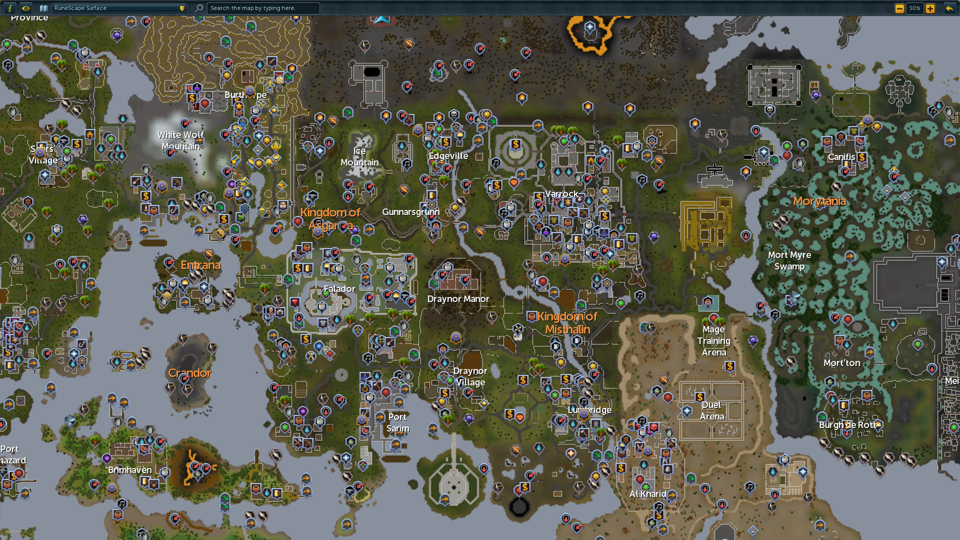 Old School Runescape World Map