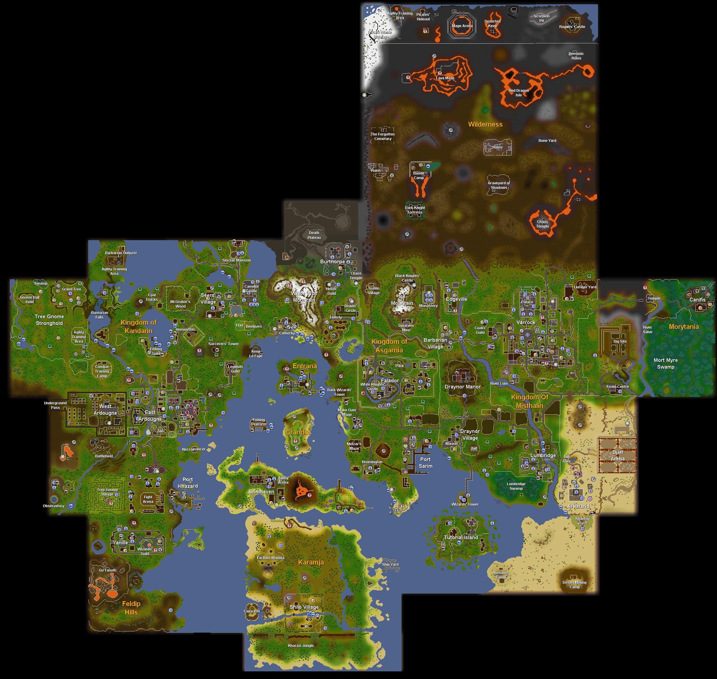 Runescape Full Map - Design Templates