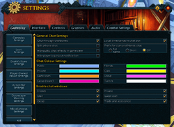 Chat settings