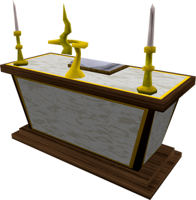 Altar de mármore dourado