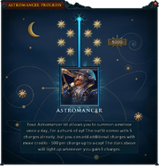 Astromancer credits interface 2