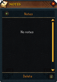Notes Menu