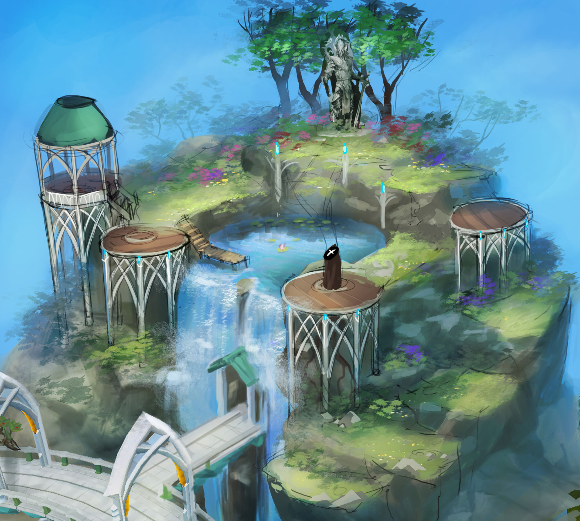 Image Waterfall Fishing concept art.jpg RuneScape Wiki