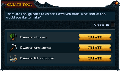 Dwarven toolbox interface
