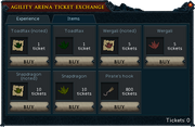Agility Arena Interface Items
