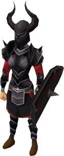 Black armour equipped (female)