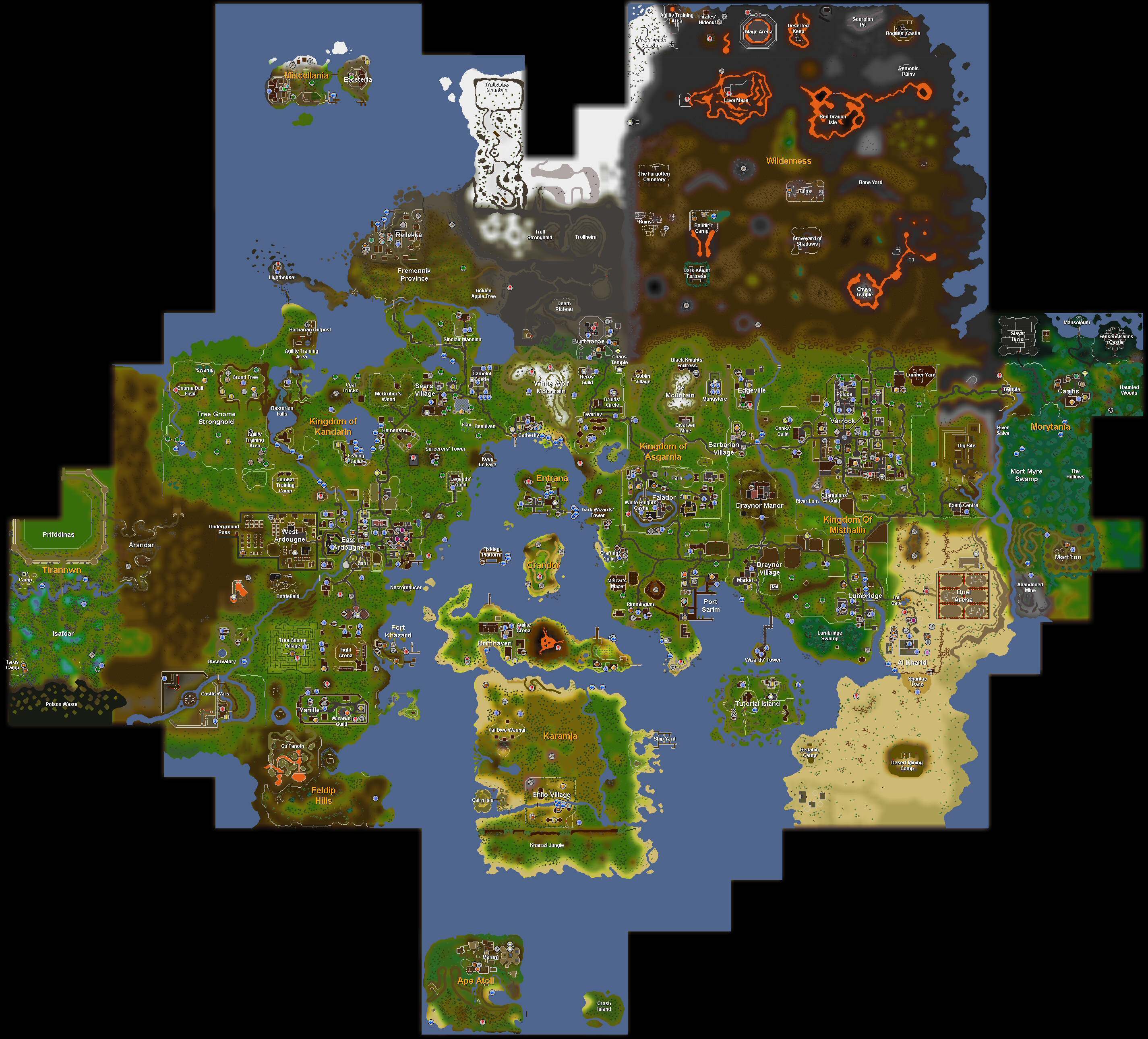 Rs Old School World Map Graphical updates/World map | RuneScape Wiki | Fandom