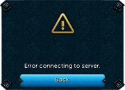 Login error interface