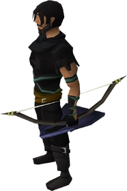 Maple shieldbow equipped