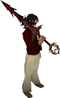 Zamorak godsword equipped