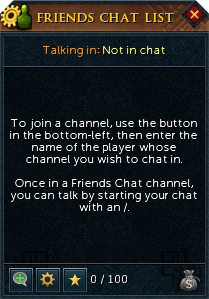Friends Chat Menu