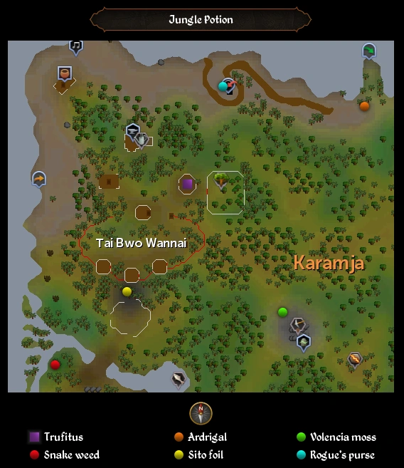 Jungle Potion map