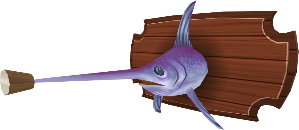 mounted swordfish aquarium runescape