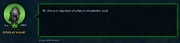 Forum moderator post example