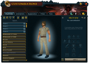 Customisations (Wardrobe) interface