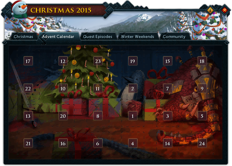 christmas advent calendar 2015 runescape wiki fandom powered runescape christmas tree kite