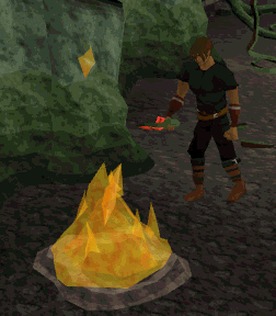 Burning straight root