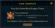 Task complete side popup