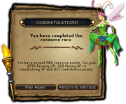 Resource race finish