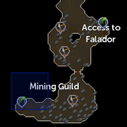 Mining Guild resource dungeon entrance location