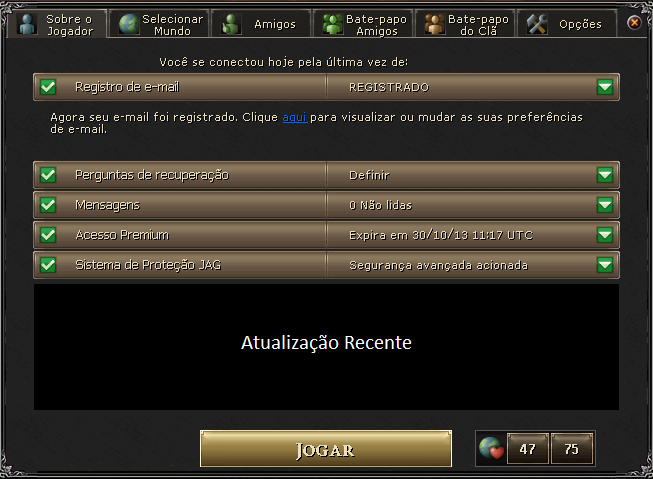 Lobby do RuneScape