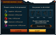 Snowboarding jump interface