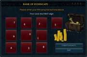 Bank PIN interface