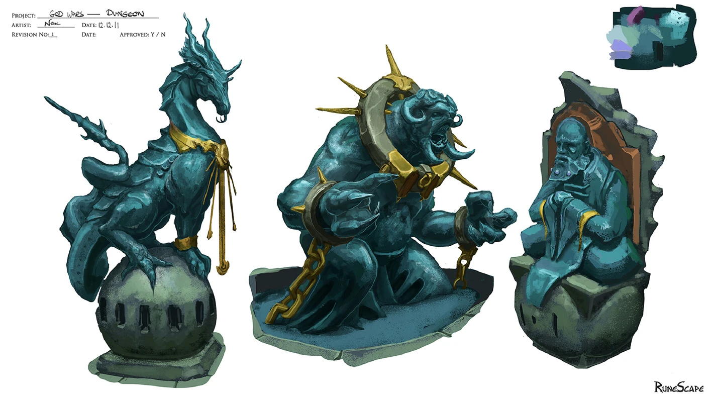 Image God Wars Dungeon statues concept art2.jpg RuneScape Wiki
