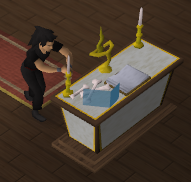 Using gilded altar