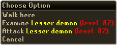 Attack Lesser demon
