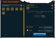 Aura management interface