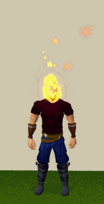 Flaming skull flames