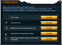 Summer prize token interface